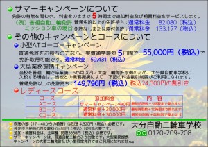 サマーキャンペーンについて